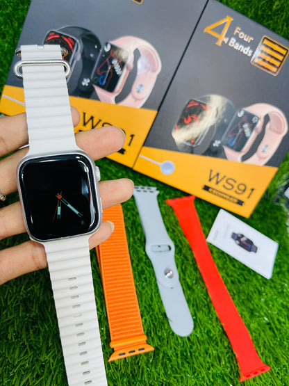 WS91 SmartWatch with FOUR STRAPS