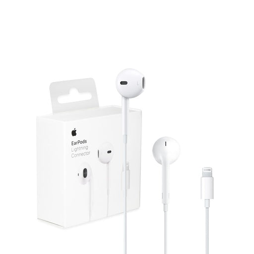 original Apple wired earphones with lightning connector