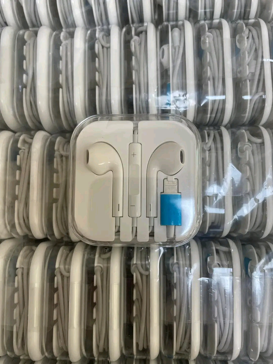 original Apple wired earphones with lightning connector