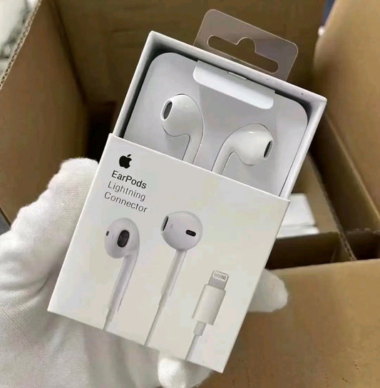 original Apple wired earphones with lightning connector